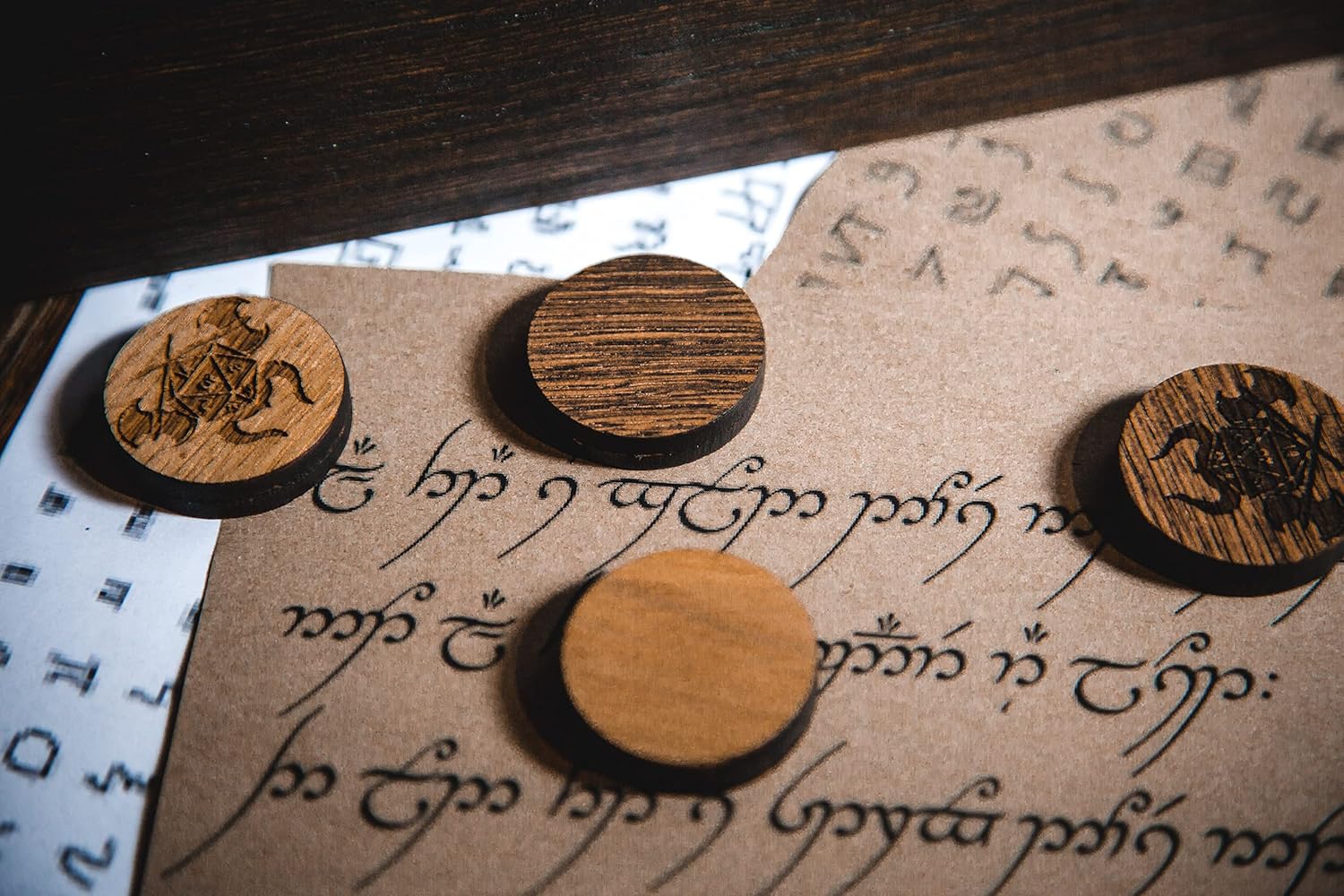 Game Master Screen made for Board Role Playing Game - Wooden Handcrafted GM Screen Set - DM Gift Idea - Gifts for Him and Her (Medium 12x9" Foldable, Yggdrasil)