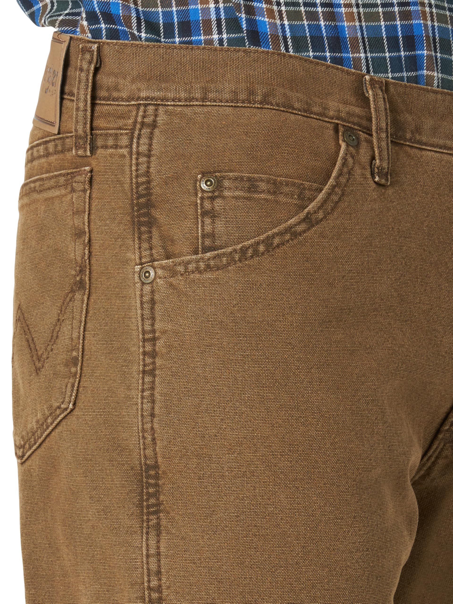 Wrangler Vaqueros térmicos resistentes para hombre, marrón (Night Brown), 34W x 32L