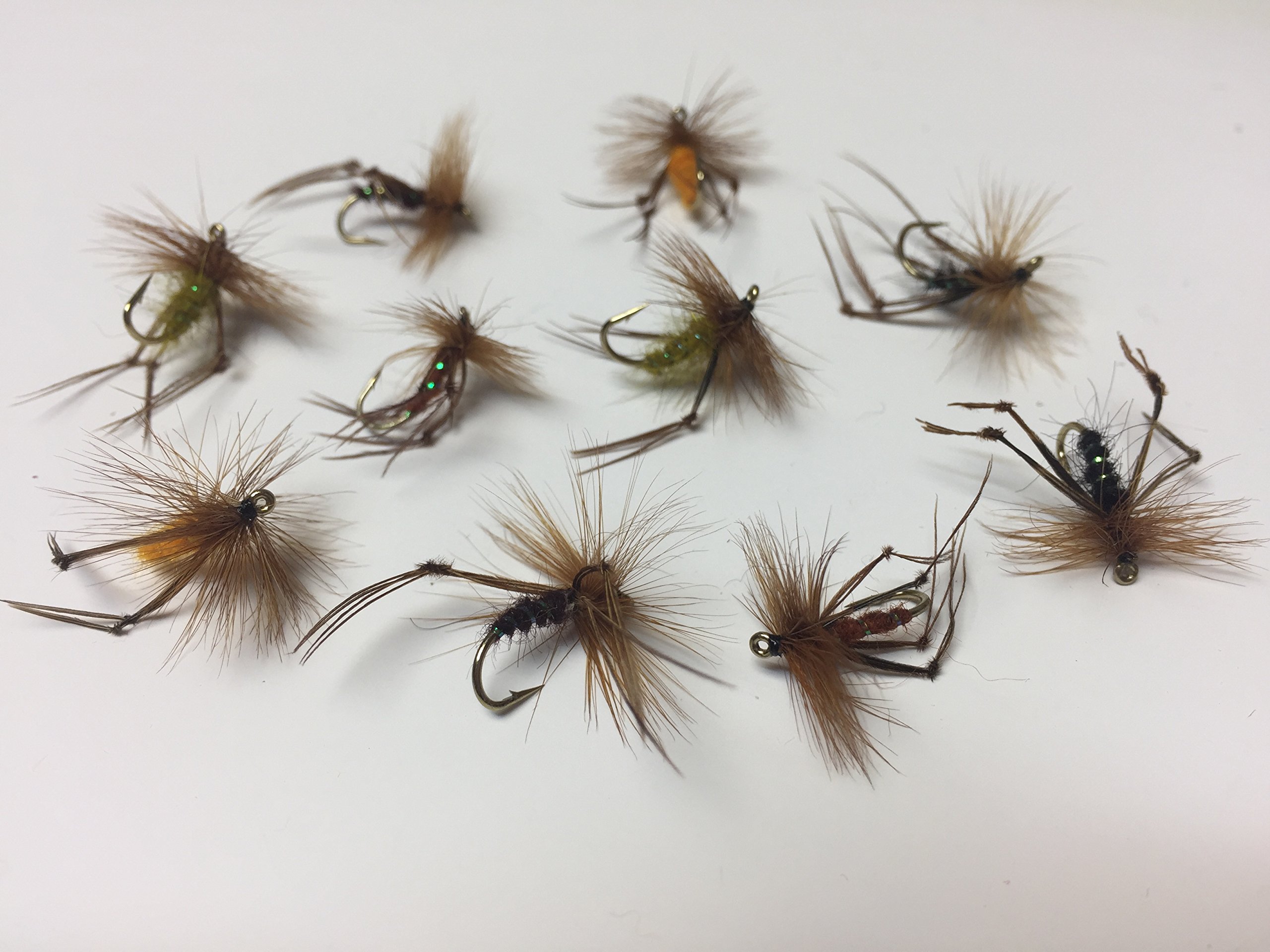 Fly Fishing Trout Flies HOPPERS Premier 10 fly Selection Size 12#111