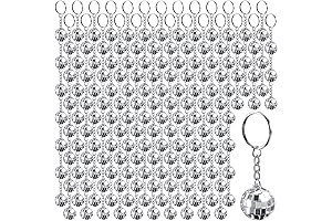 Kigeli Silver Mini 70s Disco Ball Keychains Set - Bulk of 150 Pcs