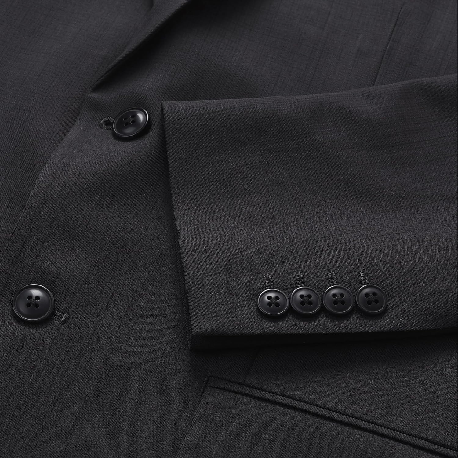 Haggar J.M Men's Plaid Stretch Classic Fit Suit Separate Jacket Dark Grey - Image 4