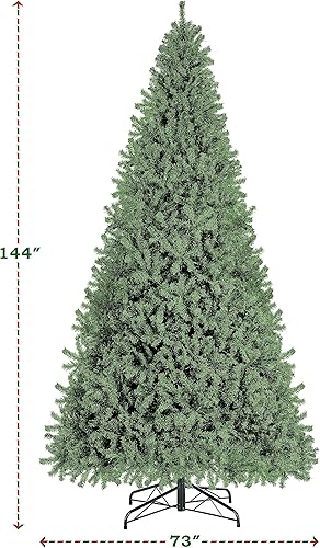 Miniatura 3 de Topeakmart Lifelike Artificial Christmas Spruce Tree with Lights Includes Stand, Xmas Tree for Holiday Decoration -12ft