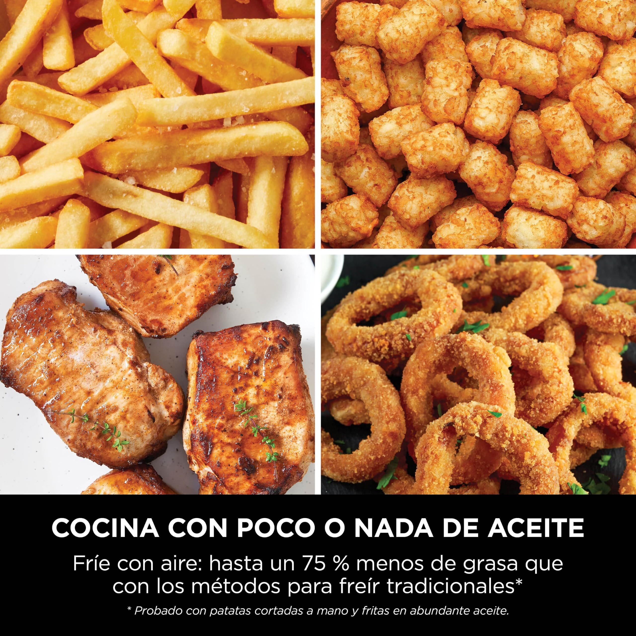 Ninja Double Stack XL, Freidora de Aire, 9,5L, Piedra Dorada, SL451EUSD | Freidora de Aire Vertical de Doble Cajón, 4 Niveles de Cocción, 2 Rejillas, con Sensor Digital de Cocción