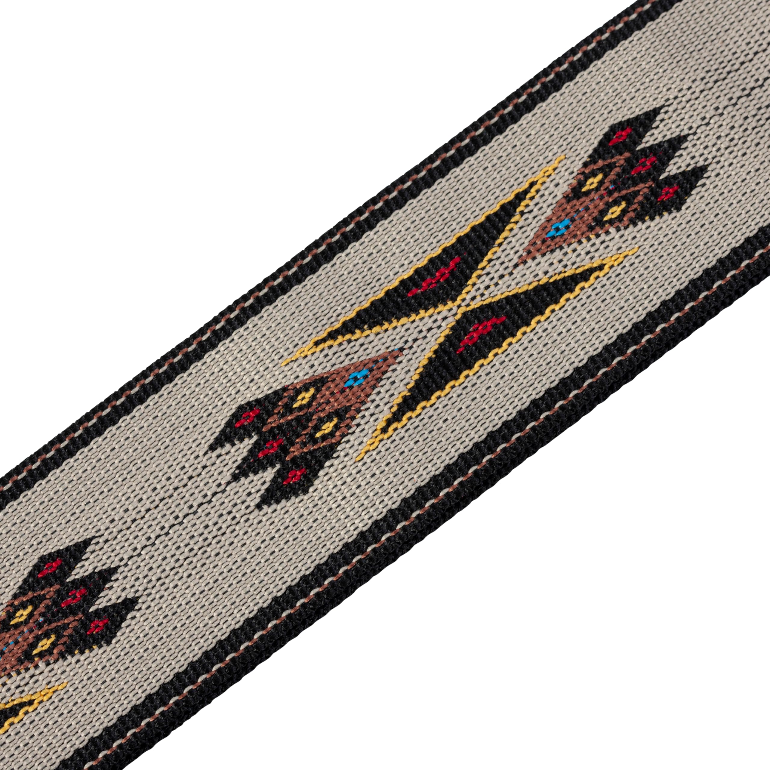 Levy's MSSN80-TAN Gitarrengurt Tan (Polypropylen, Navajo, Jacquardwebung)