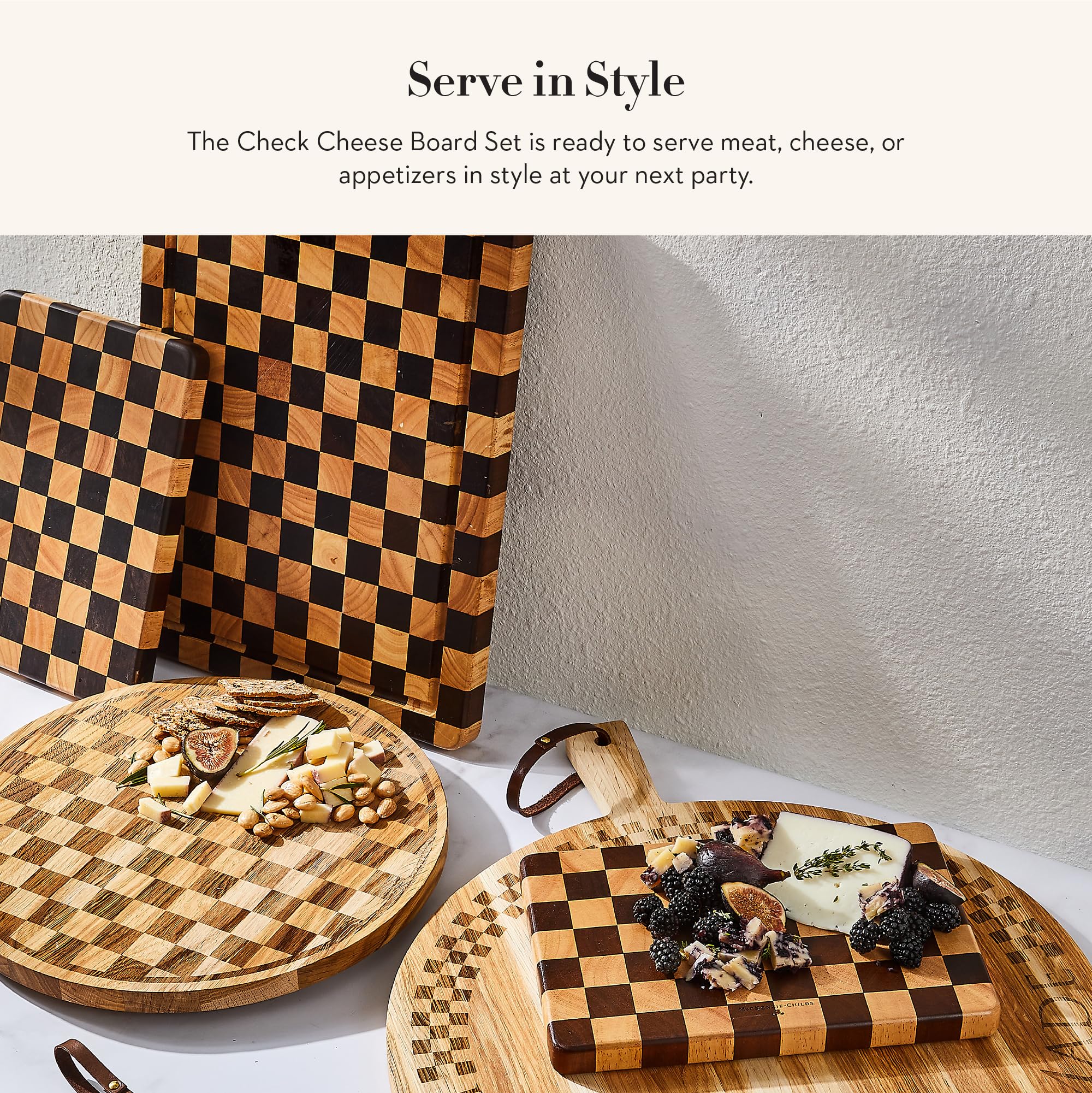 【新品】McKenzie-Childs チェック柄　トレイ Amazon.com: MACKENZIE-CHILDS Check Cheese Board Set, Decorative 12