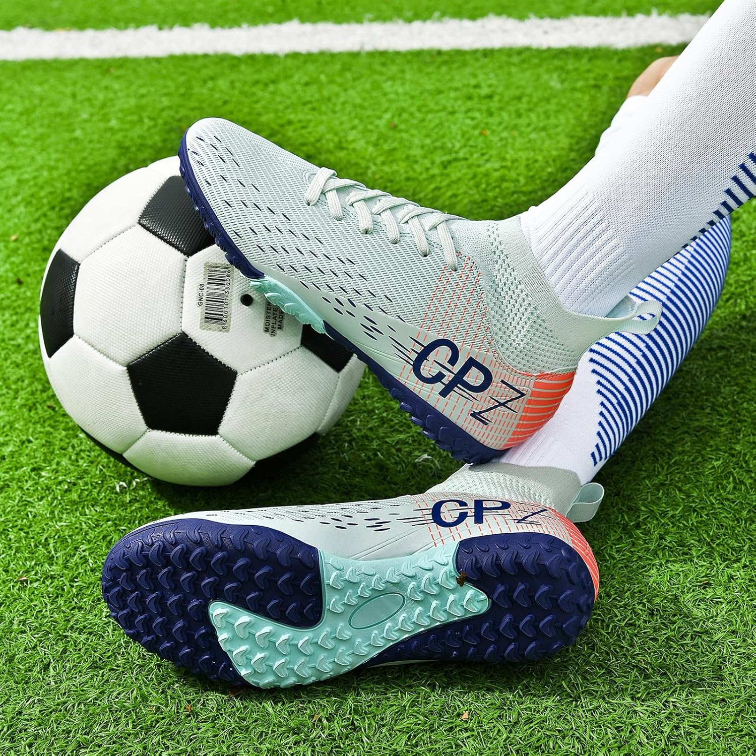 Soccer Cleats for Mens Womens Indoor Soccer Shoes Unisex Baseball Turf Shoes Youth Rugby Shoes Adult AG FG TF Football Boots Wide Training Sneaker