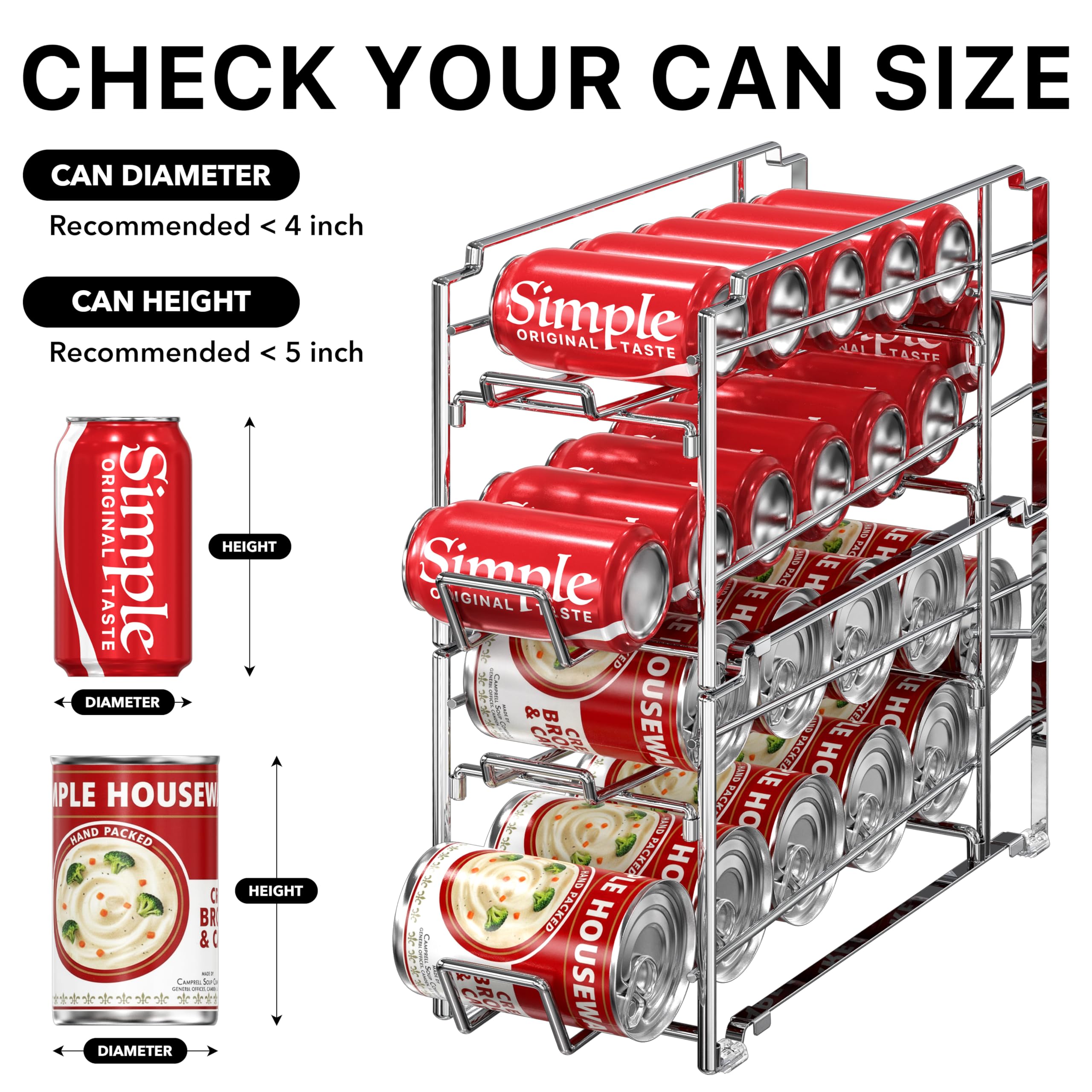 Snapklik.com : Simple Houseware Stackable Front Loading Beverage Can ...