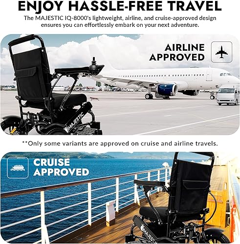 Miniatura 5 de Majestic - Sillas de ruedas eléctricas para adultos, silla de ruedas eléctrica plegable ligera, silla de ruedas motorizada para personas mayores,