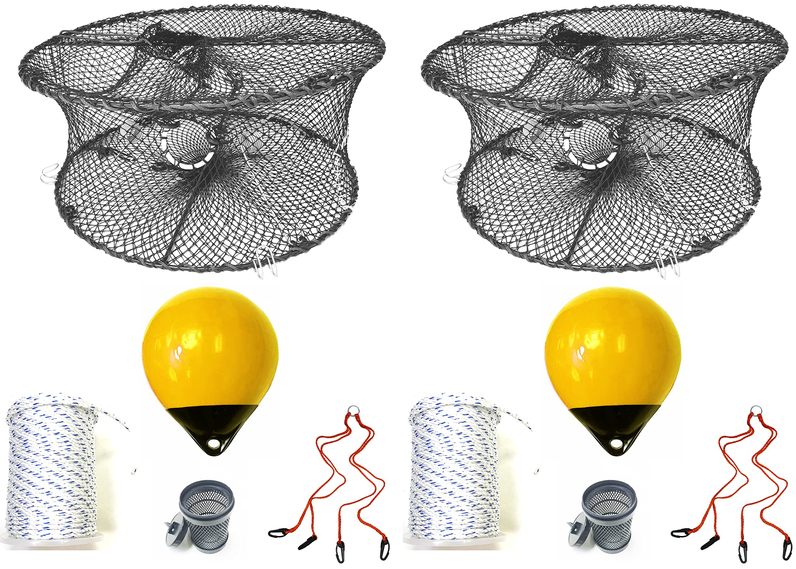 2-Pack of KUFA Sports Foldable Prawn Trap (Stretched Mesh Size:1-3/4