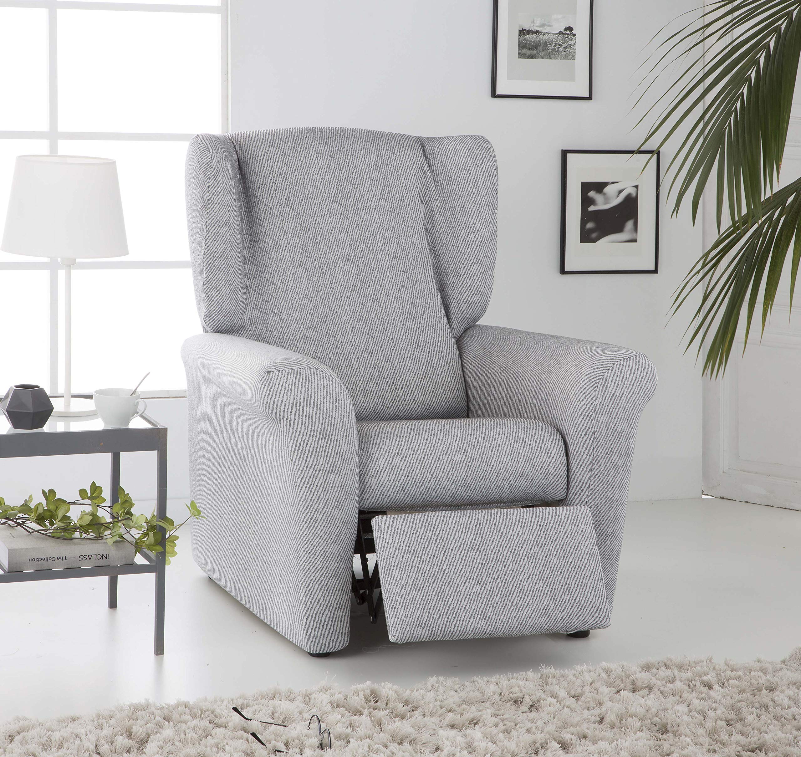 Estoralis ALBI - Copripoltrona Relax Elasticizzate, Colore Grigio