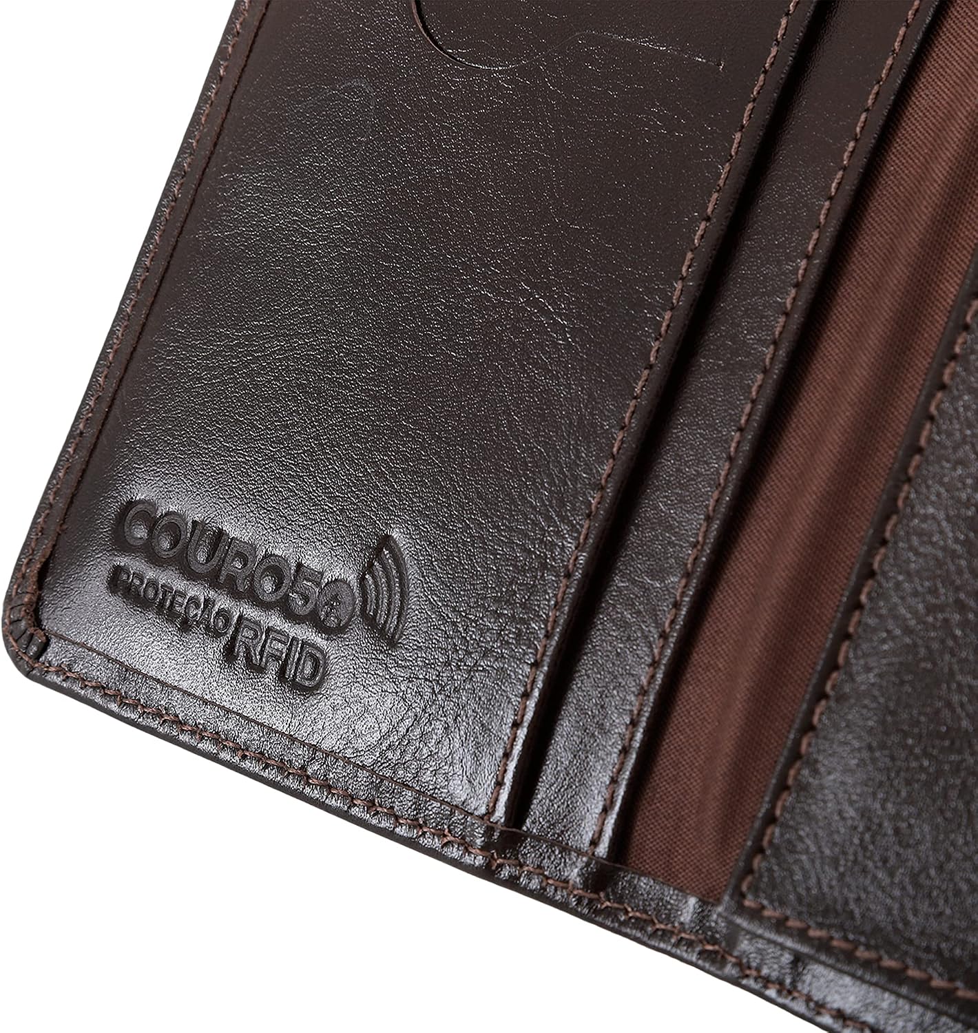Carteira Masculina Couro Legítimo Proteção RFID RG CNH Cartões Notas Couro50 620