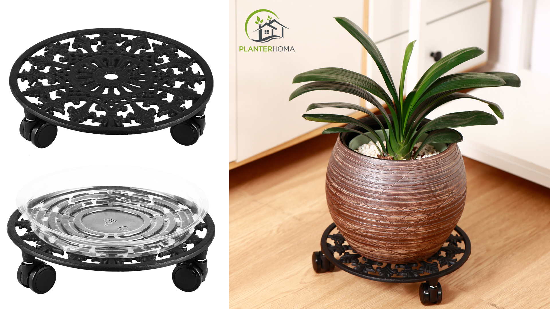 Amazon.com: 2 Pack Heavy Duty Plant Caddy with Wheels - 11 Inch