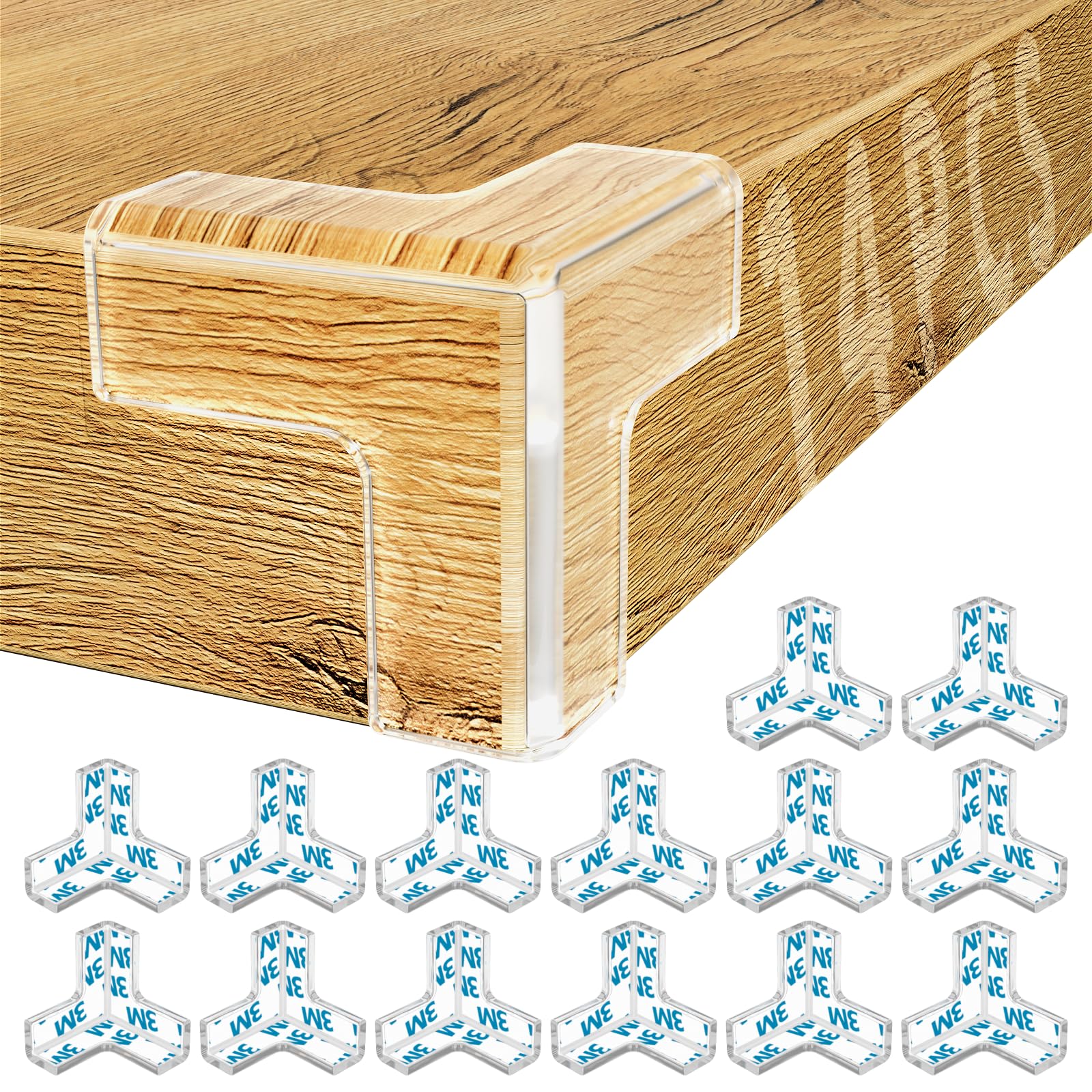 YUNPYCHY Paraspigoli per Bambini, 14 Pezzi Para Spigoli per Tavoli da Pranzo, Super Colla Migliorata per La Sicurezza del Bambinonice table, Culla, Armadi Paraspigoli