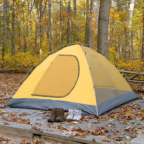 Miniatura 5 de KAZOO Tienda de campaña impermeable para mochileros 23 personas tiendas de campaña ligeras 23 personas que caminan carpas marco de aluminio doble