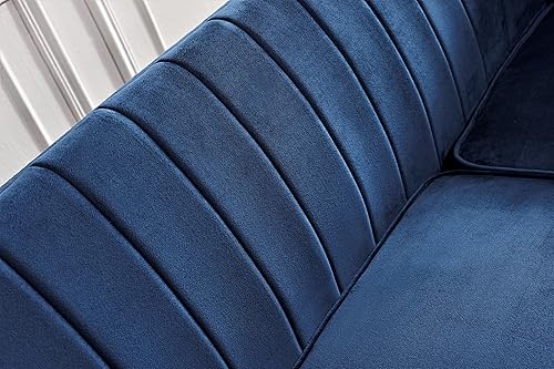 Miniatura 5 de Container Furniture - Moderno sofá de terciopelo de lujo para sala de estar con espuma de alta densidad, tapicería de tela suave, cojines extraíbles