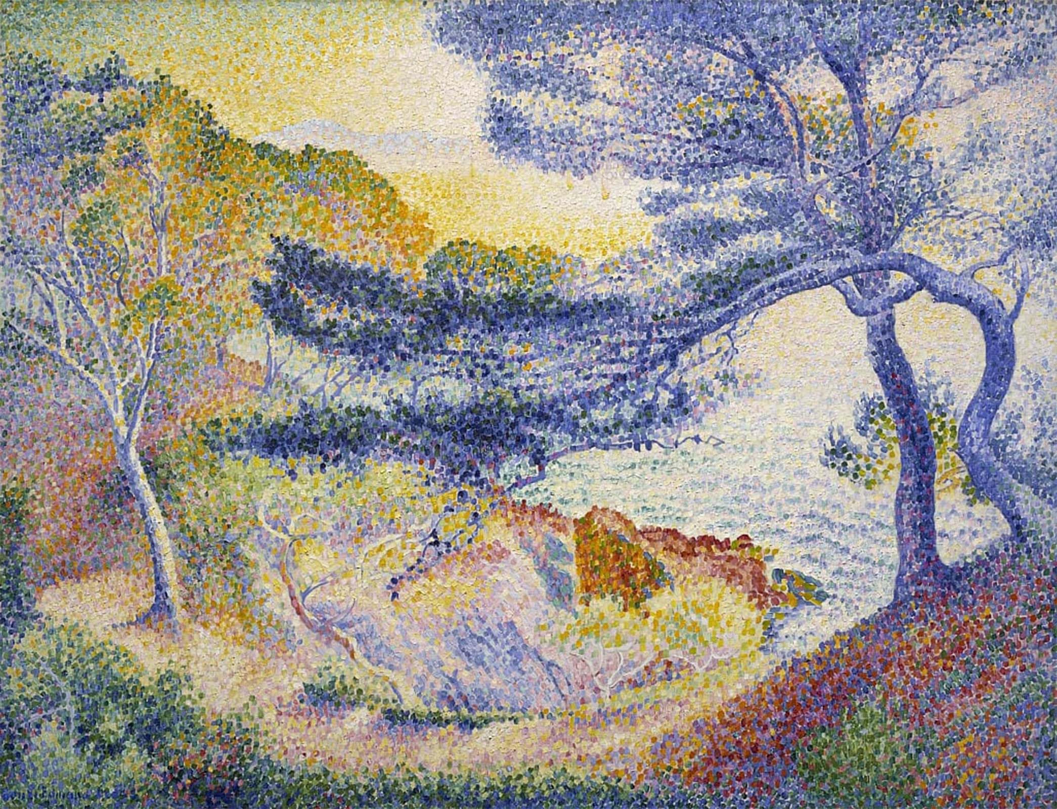 ARTXLXXBN Famous Prints Artwork Pictures Poster Painting Art Cape Layet by Henri Edmond Cross Artwork Landscape Pictures for Home Decor 60x90cm