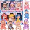 6pcs Gift Set 4 Inch Mini Baby Dolls Included Cute Small Baby Doll with Clothes Suitability Kids 3 and Up Birthday Christmas