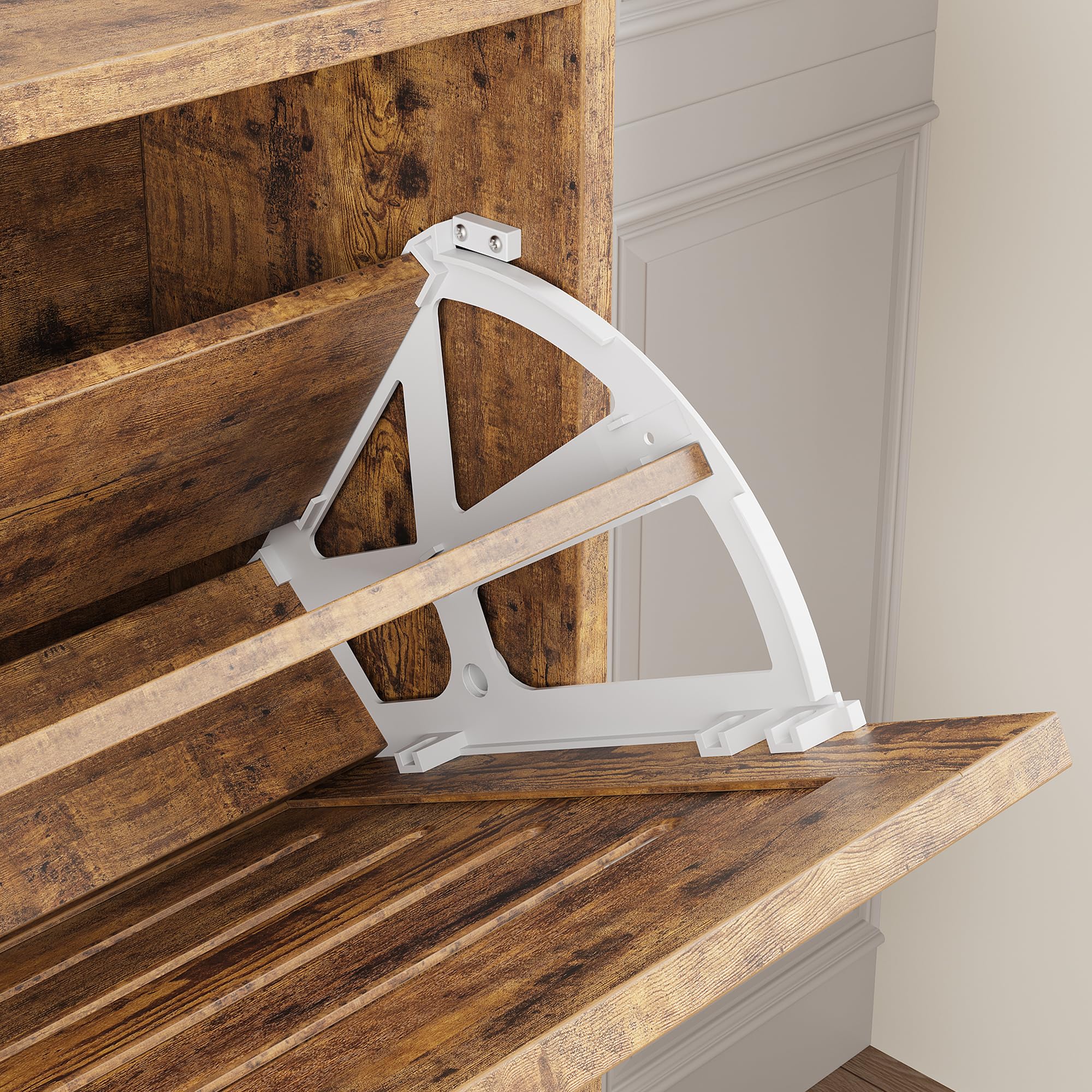 Garvee Ahorra espacio y ordena tu entrada - Armario zapatero estrecho de madera con 2 cajones abatibles y ganchos laterales, organizador de zapatos estilo granja rústica, ideal para espacios pequeños,