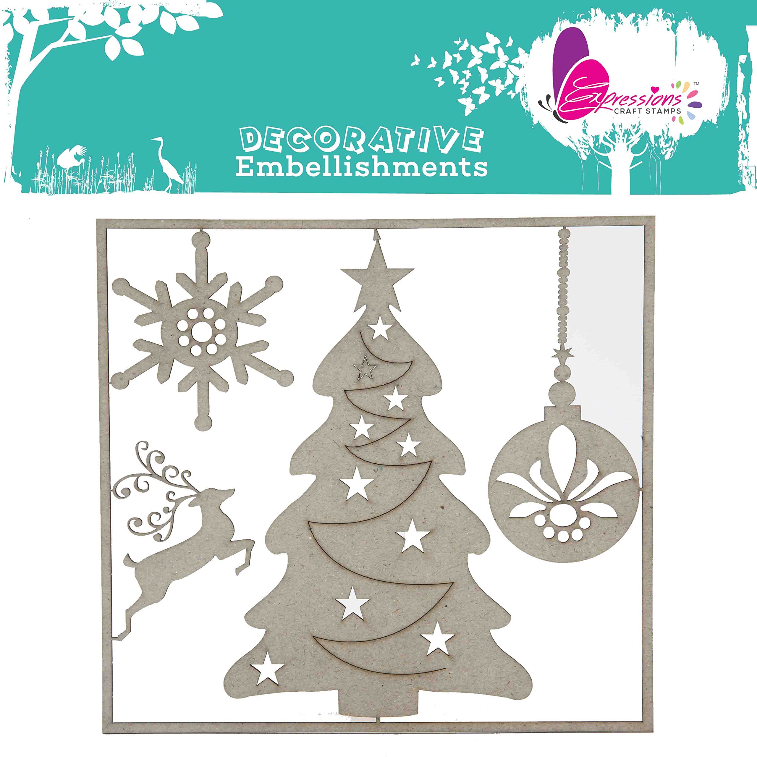 Expressions Christmas chipboard Embellishment