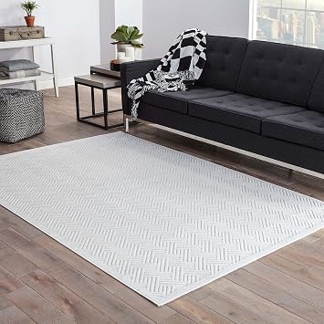 Jaipur Living Soft 2x3 Area Rug, Farmhouse, White/Natural