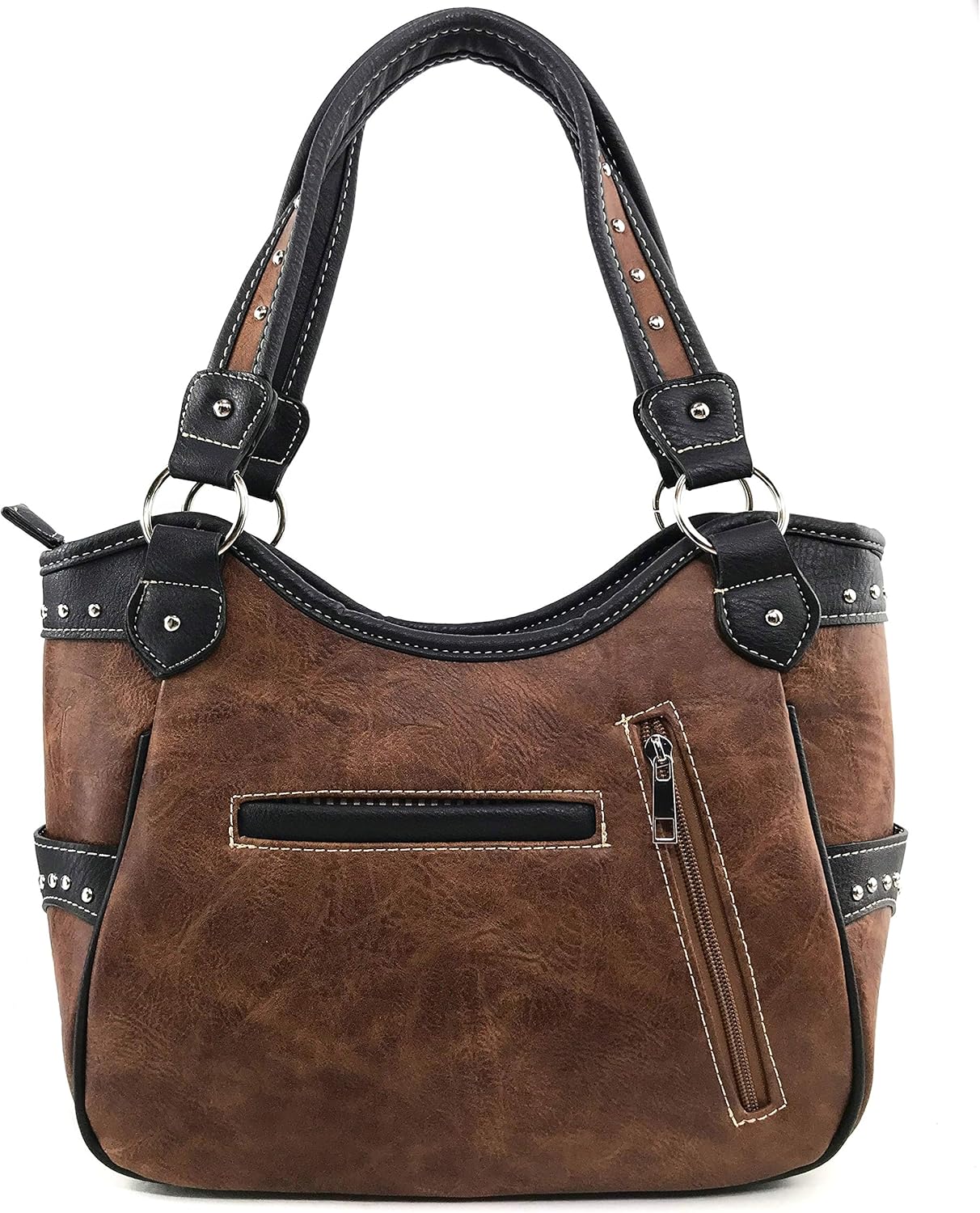 Zelris Western Cross Daisy Flower Women Conceal Carry Tote Handbag Purse Set