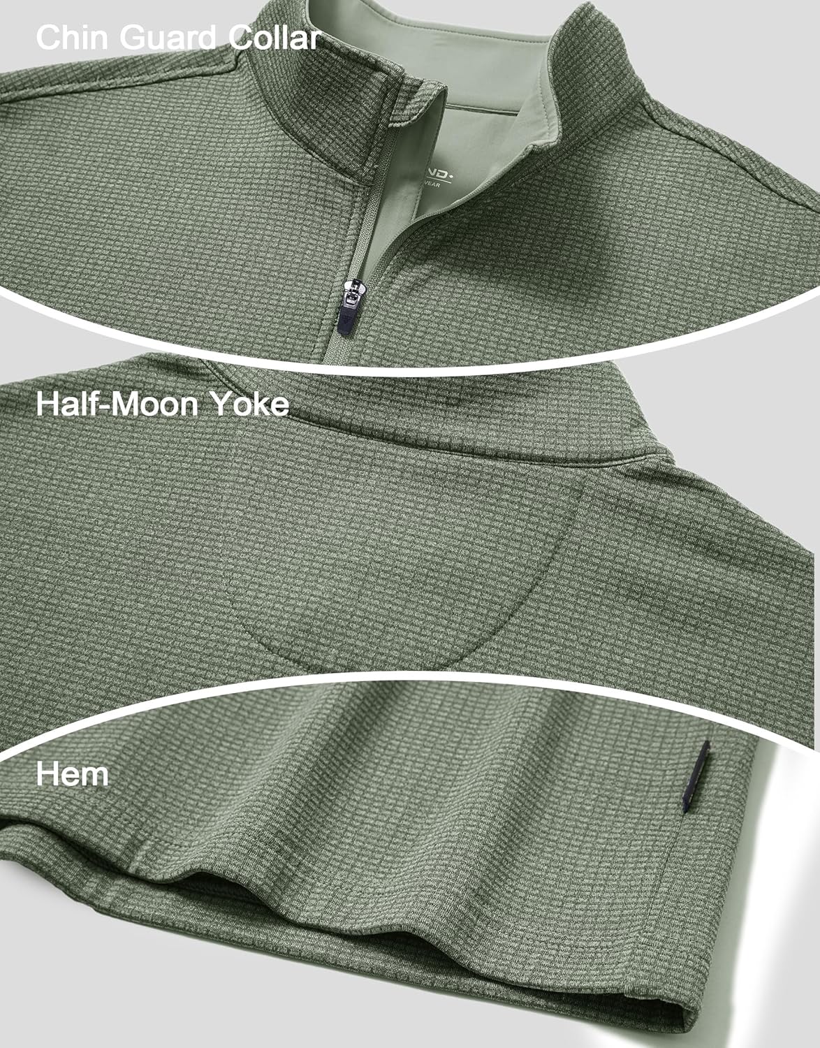 M MAELREG Mens Quarter Zip Pullover Golf Casual Fleece Lined Warmth Lightweight Stretch Mock Neck 1/4 Zip Sweatshirts for Men - Image 6