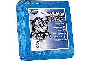 CARTMAN 20 x 20 Feet Heavy Duty Blue Poly Tarp