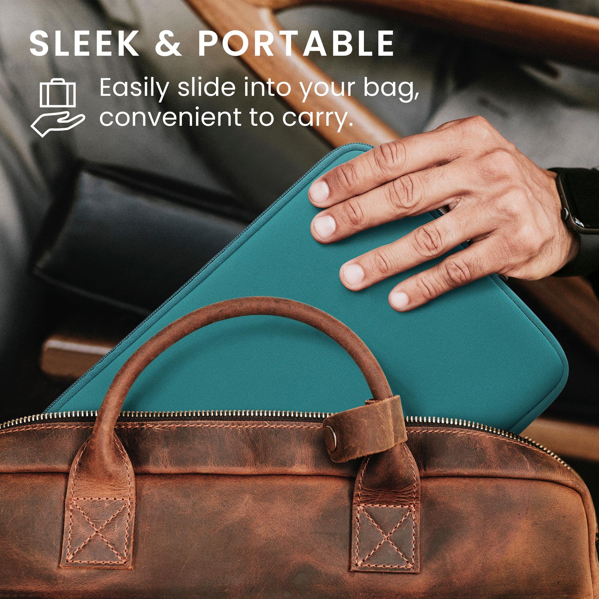 kwmobile Etui na tablet kompatybilne z tabletami 9,7"-11" - uniwersalne etui neoprenowe - pokrowiec ochronny Sleeve w kolorze petrol