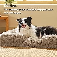 Vista 338 de Bedsure - Cama ortopédica mediana para perros, sofá cama impermeable para perros medianos, espuma de soporte con funda extraíble y lavable, forro