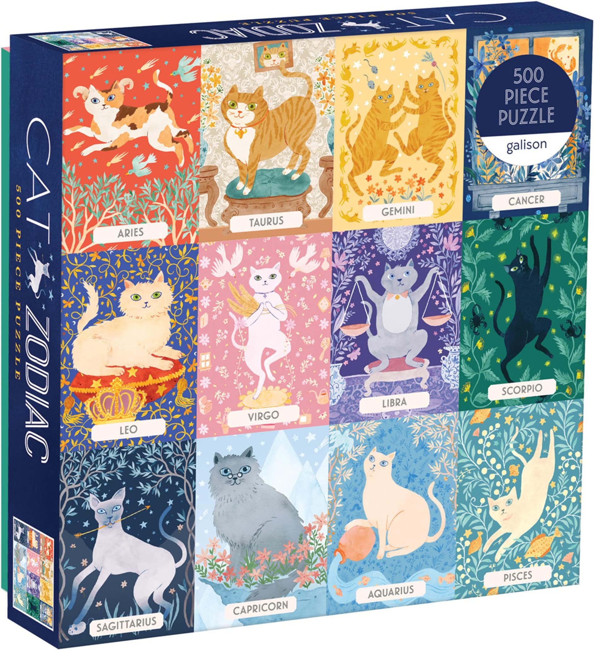 Cat Zodiac 500 Piece Puzzle, Multicolor, 1 EA