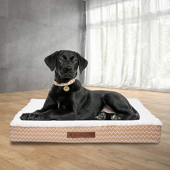 Wags N’ Whiskers Cadbury Chevron Medium Orthopedic Pet Bed
