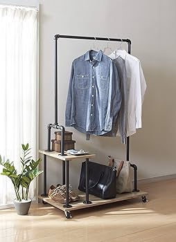 オシャレなラック（金属製インダストリアルハンガーラック） Amazon｜パール金属 ハンガーラック インダストリアルハンガー