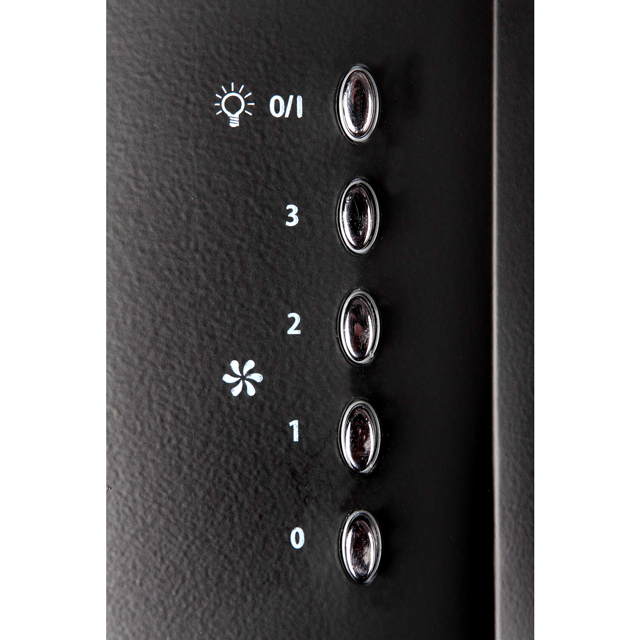 Gurari 046 Hotte aspirante murale 90 cm •1000m³/h•Hotte murale Luxe fabricant Gurari • 3 vitesses •1000m³/h •LED •Hotte Noir •Métal noir• 90 cm• Recirculation possible