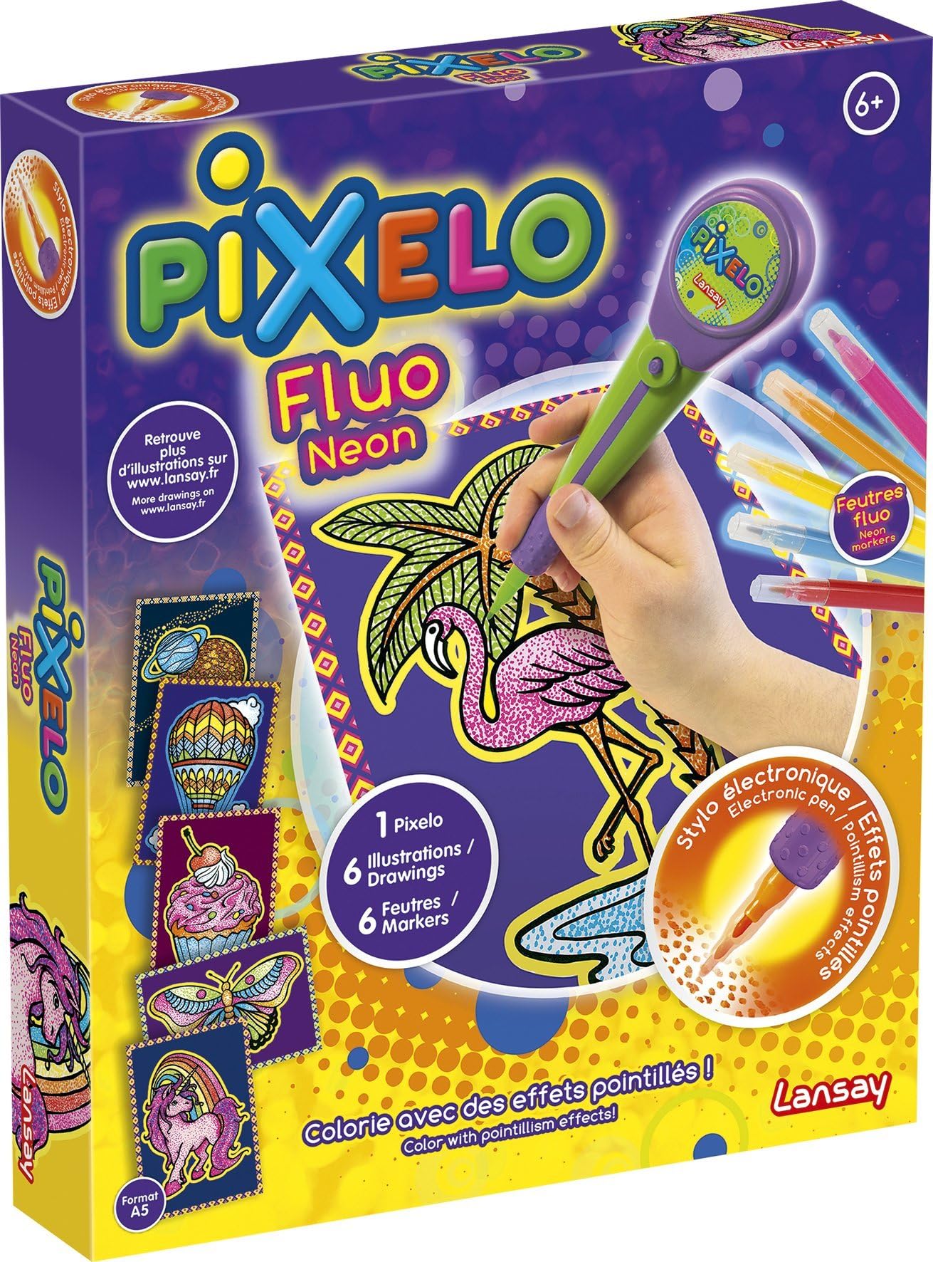 Lansay – Pixelo 20277 Fluorescent Pen Set