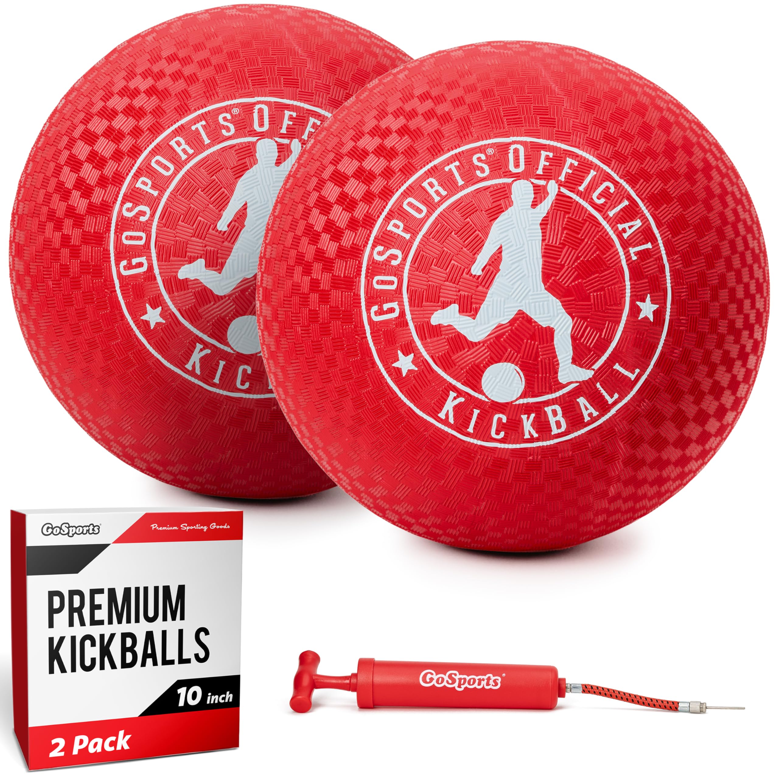 Amazon.com : GoSports Official Kickball with Pump (2 Pack), 10