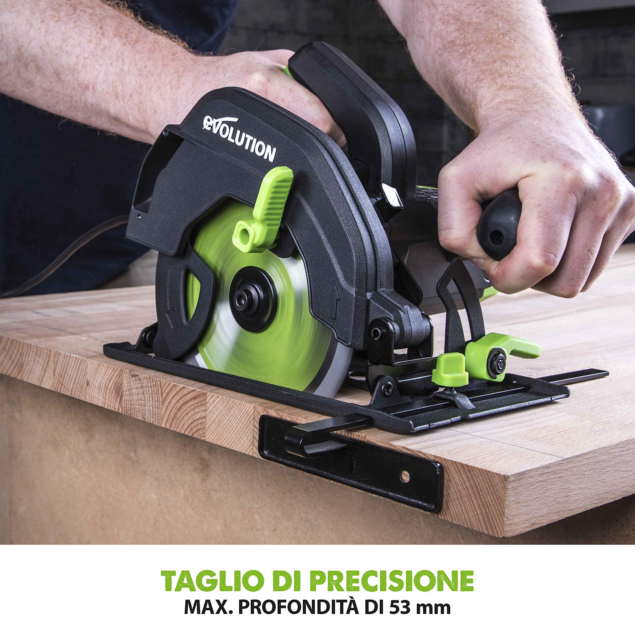 Evolution Power Tools 026-0008 F165CCSL-Sega Circolare Multiuso, 230 V, 165 Mm