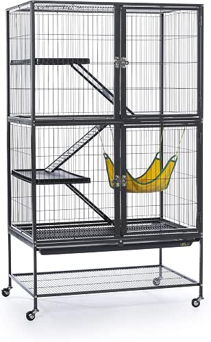 Prevue Pet Products 485 Feisty Ferret Home with Stand, Black