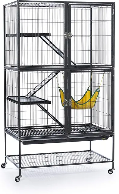 Prevue Hendryx 485 Ferret Cage, With Stand, Black Hamertone, 79 x 51 x 137 cm