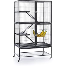 Prevue Hendryx 485 Pet Products Feisty Ferret Home with Stand Black Hammertone