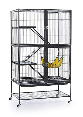 Prevue Pet Products 485 Feisty Ferret Home with Stand, Black