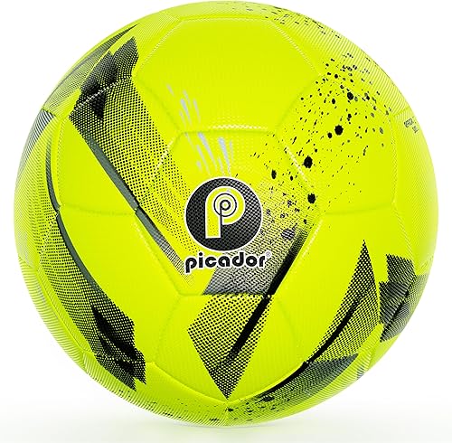 PP PICADOR Size 5 Soccer Ball Official for Adult Youths, Training Match Soccer Balls Outdoor Indoor Sport with Pump