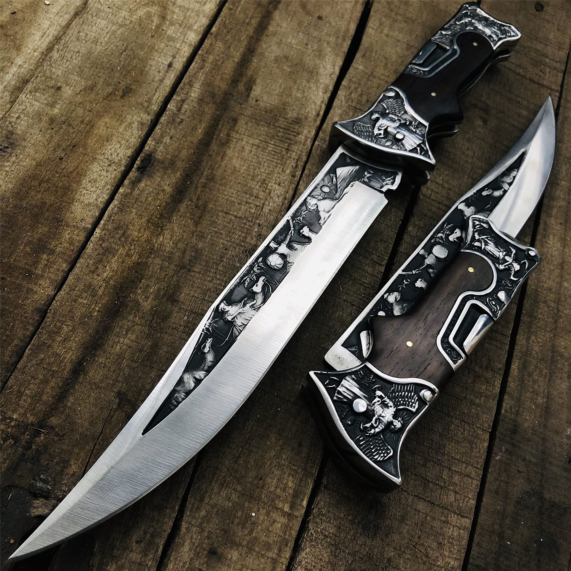Amazon.co.jp: AULAKNIV 12.7インチ 特大ブレード 半折りたたみナイフ 