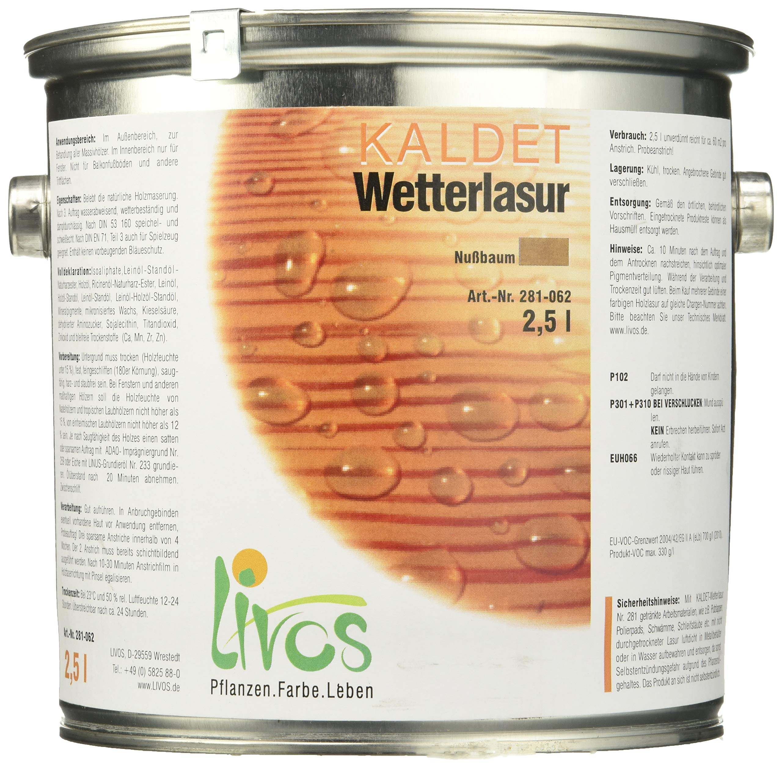 LIVOS KALDET Wetterlasur Nr. 281 (2,5L)