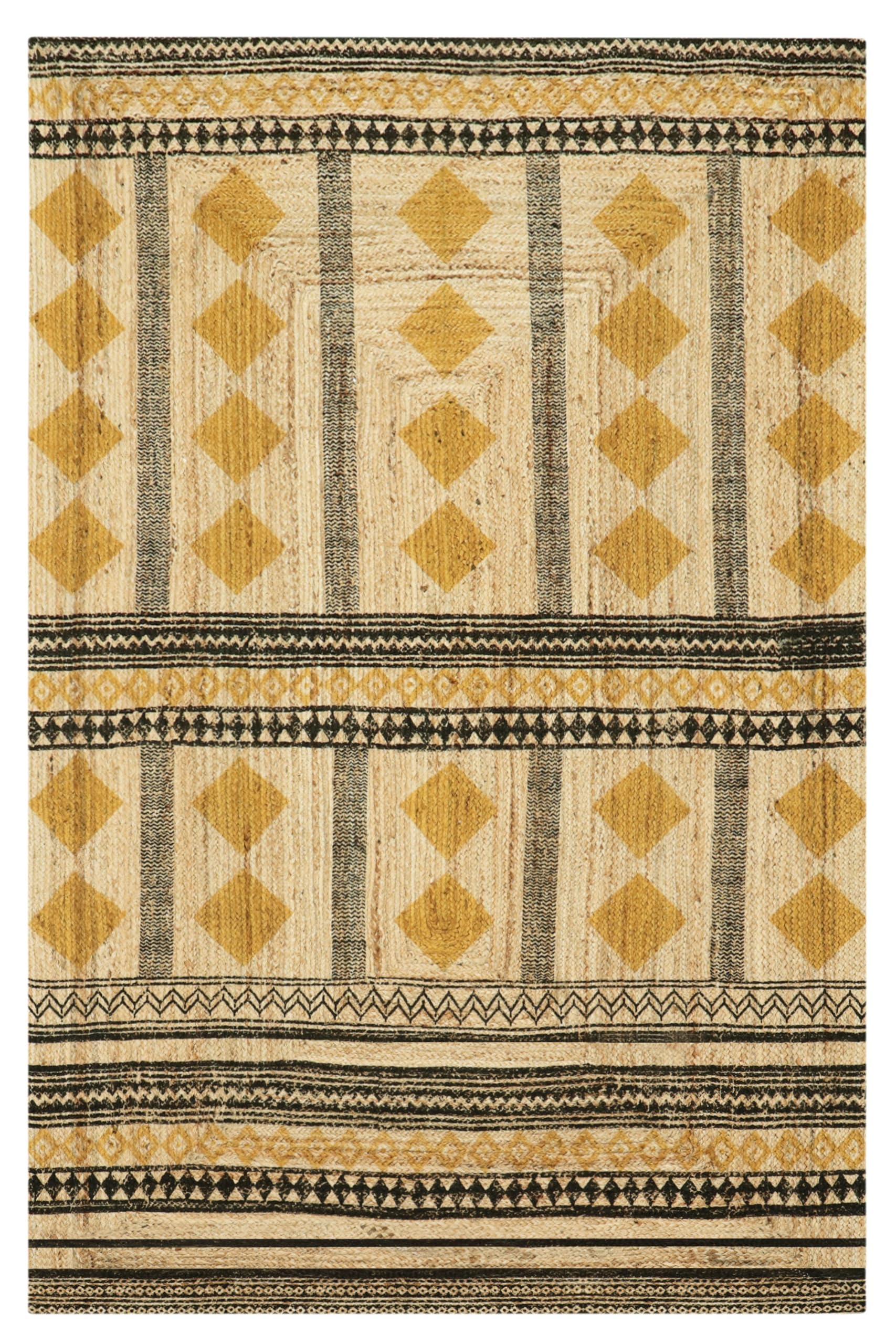 Tapis de couloir en jute tissage plat idéal pour protéger les sols passants