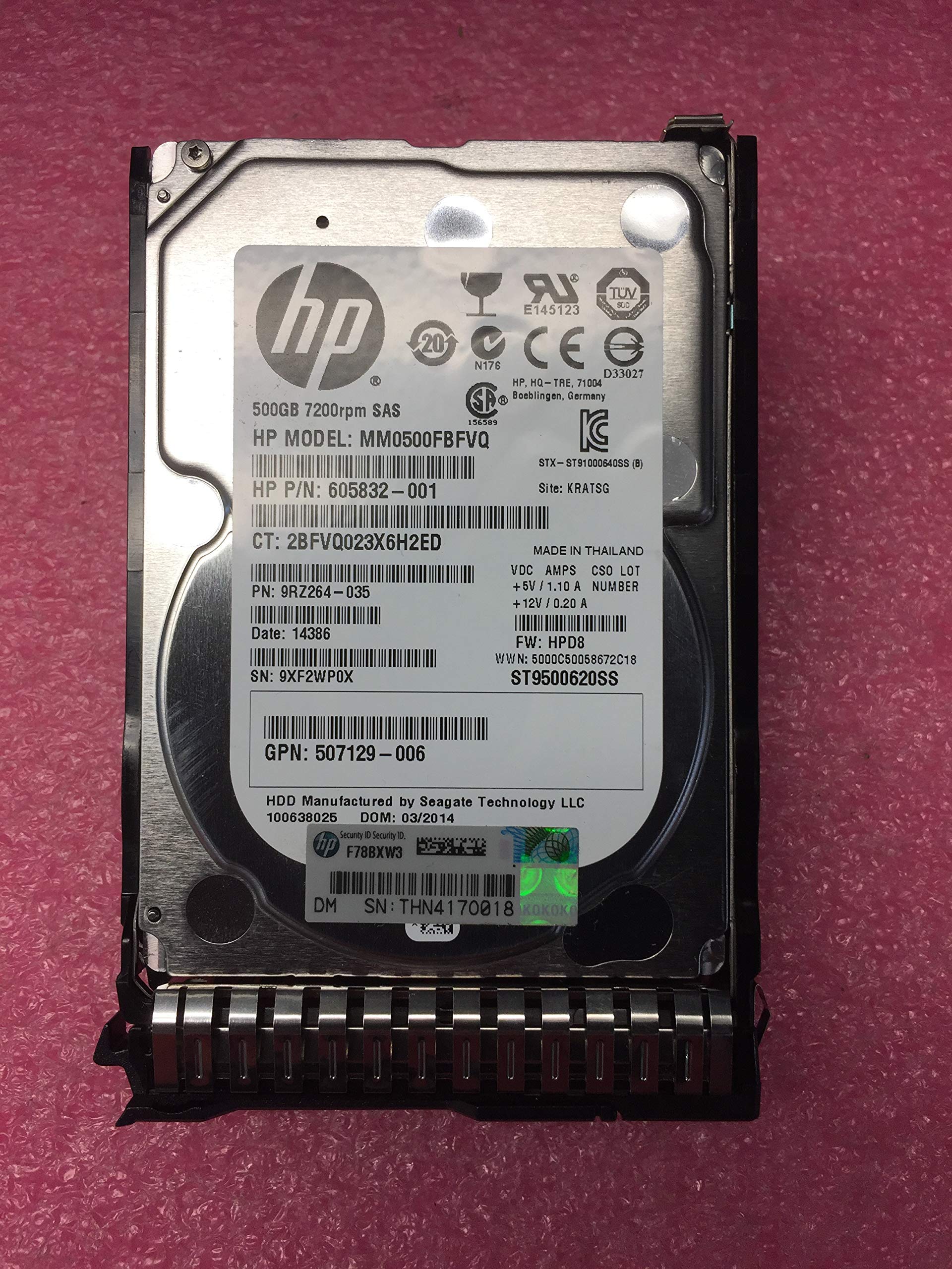Amazon.com: HP 508009-001 500GB 6G 7.2K 2.5 DP SAS HDD - 507609