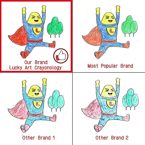 Miniatura 5 de Lucky Art - Crayones grandes a granel, 4 paquetes de crayones para niños, no tóxicos, recuerdos de fiesta (L, 10 juegos (40 unidades)