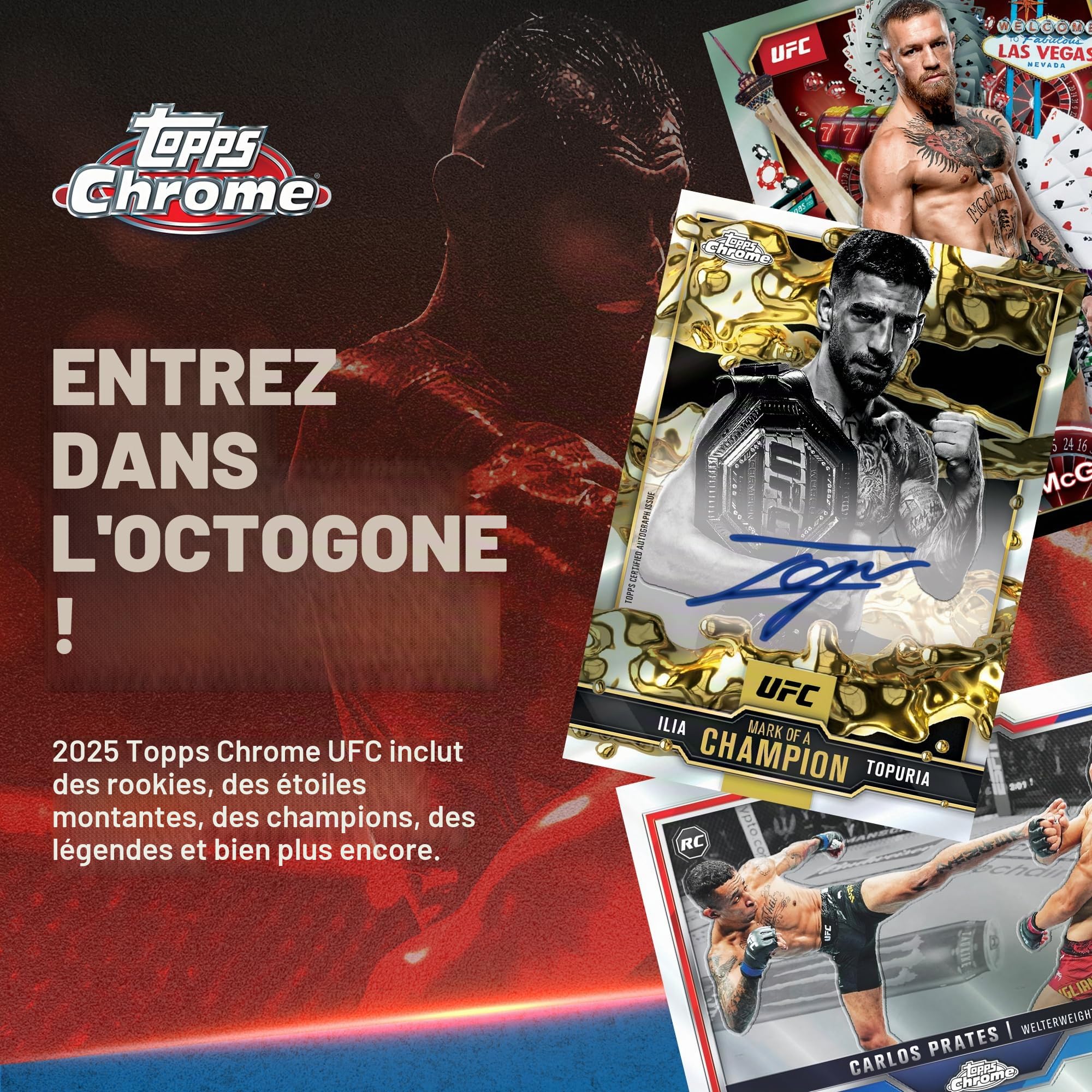 Topps Chrome UFC 2025 - Scellé en Usine - Mega Box