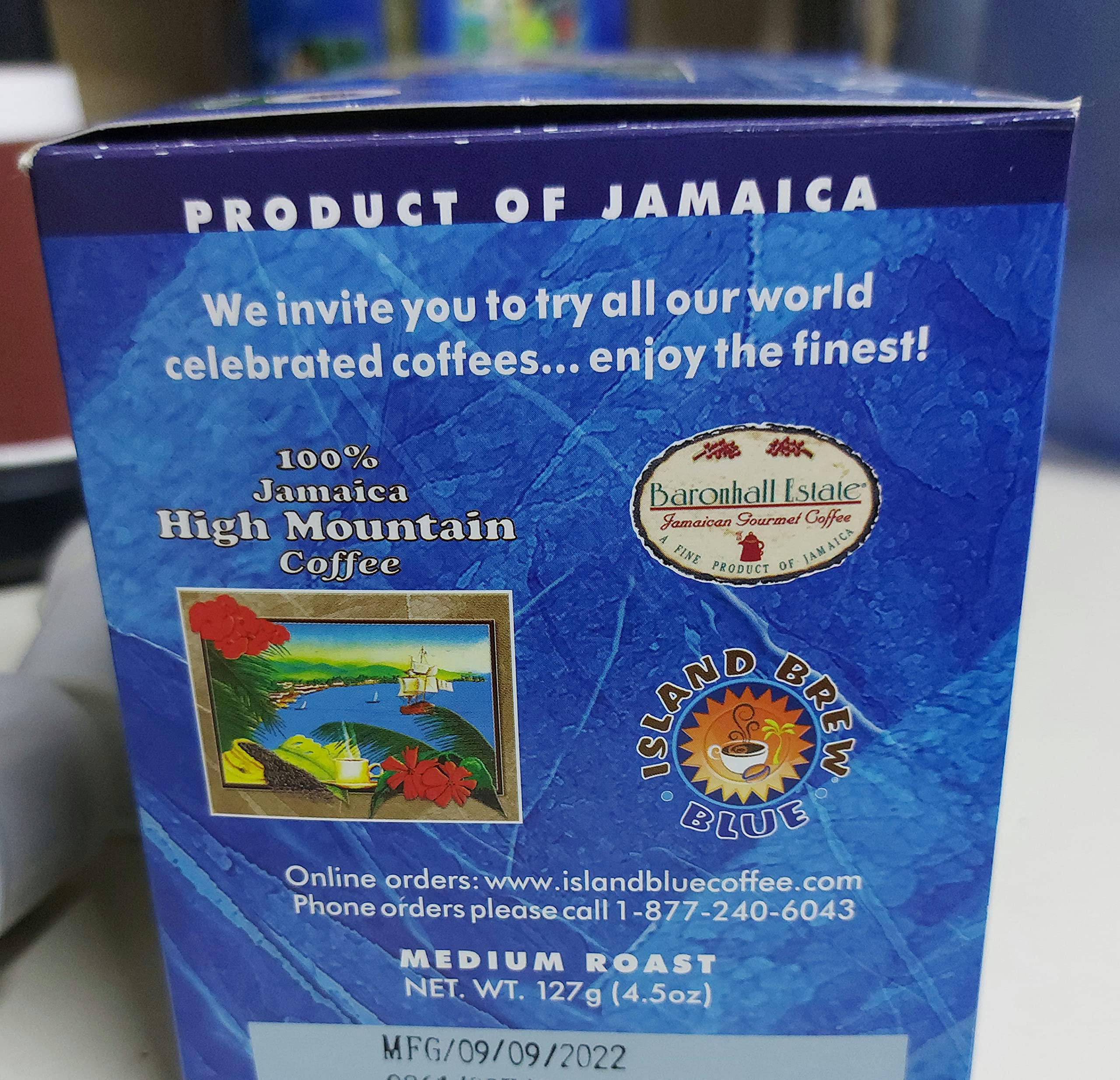 Amazon.com: Island Blue Jamaica Blue Mountain Coffee Single Serve Capsules  for Kcup Machines- 12 Pack : Grocery & Gourmet Food