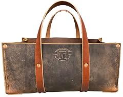 Woodmans Pal Buffalo Leather Tote Tool Bag For Hand Tools Gardening Outdoorsmen Heavy Duty Premium Storage Leather Organizer
