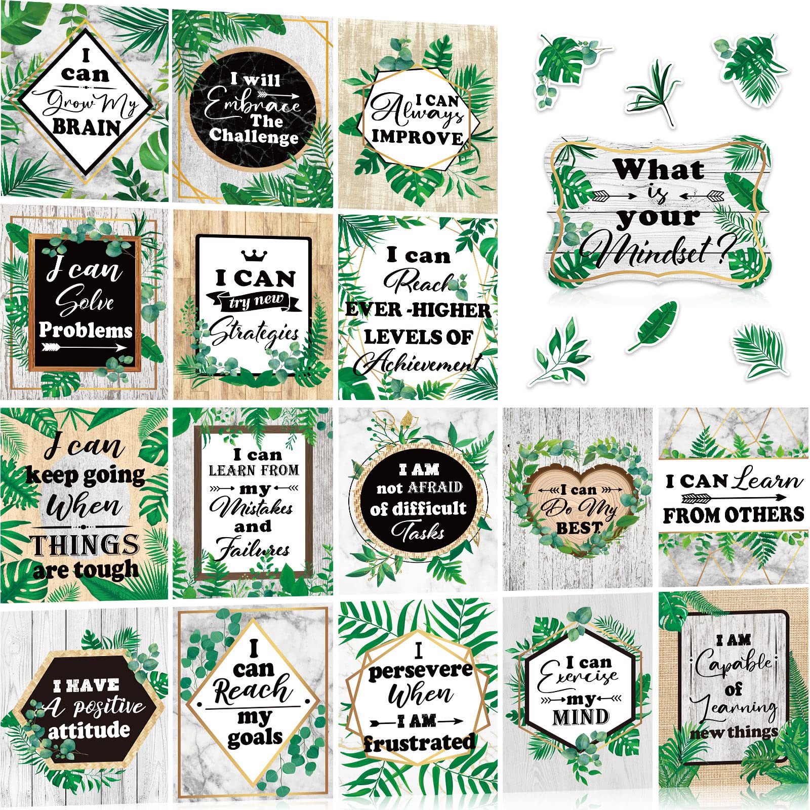 Buy Growth Mindset s Set, Confetti Classroom Bulletin Board Decorations